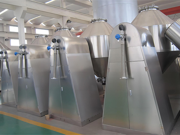 Double cone rotary vacuum drying